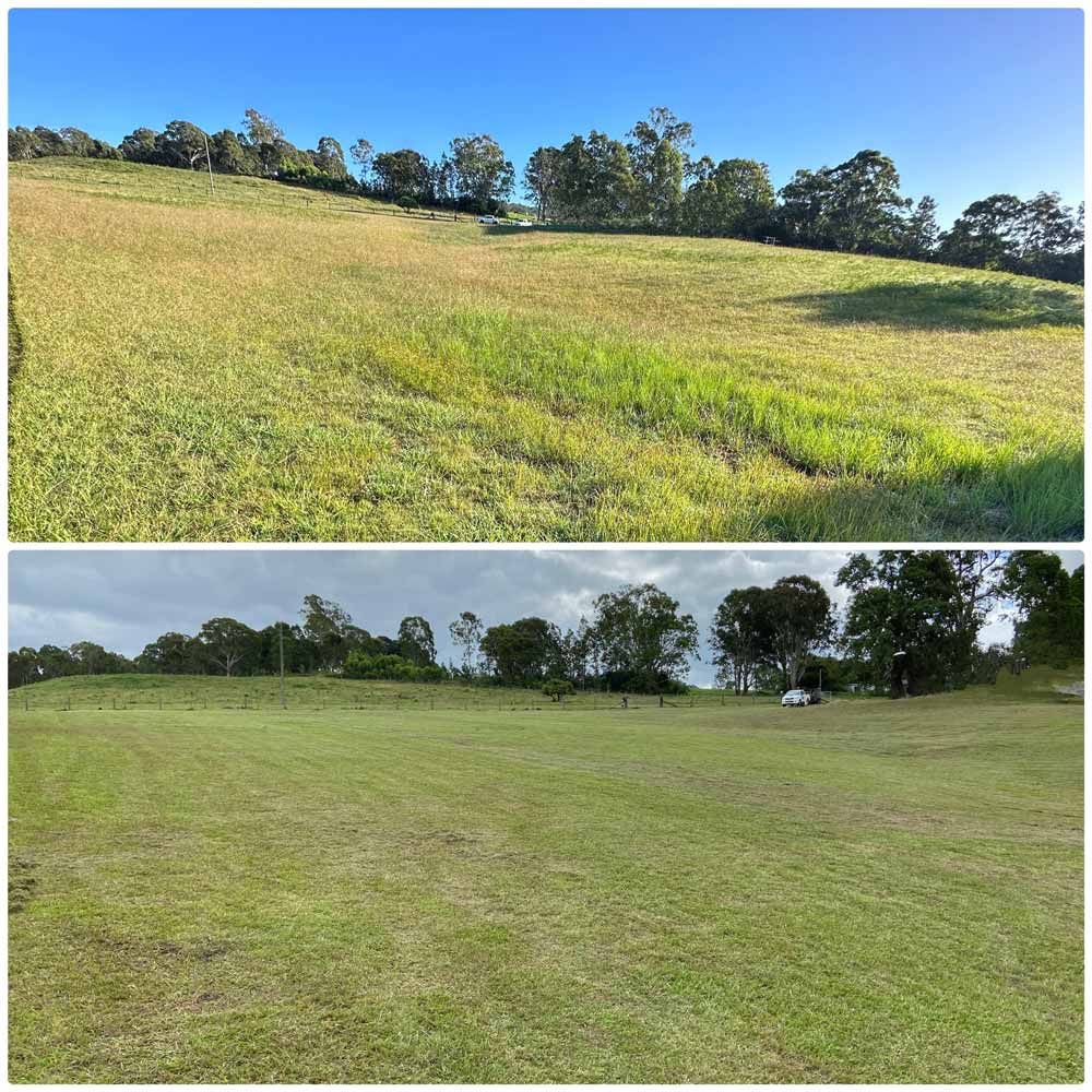 Before And After On The Open Field — Gardeners In Broke, NSW
