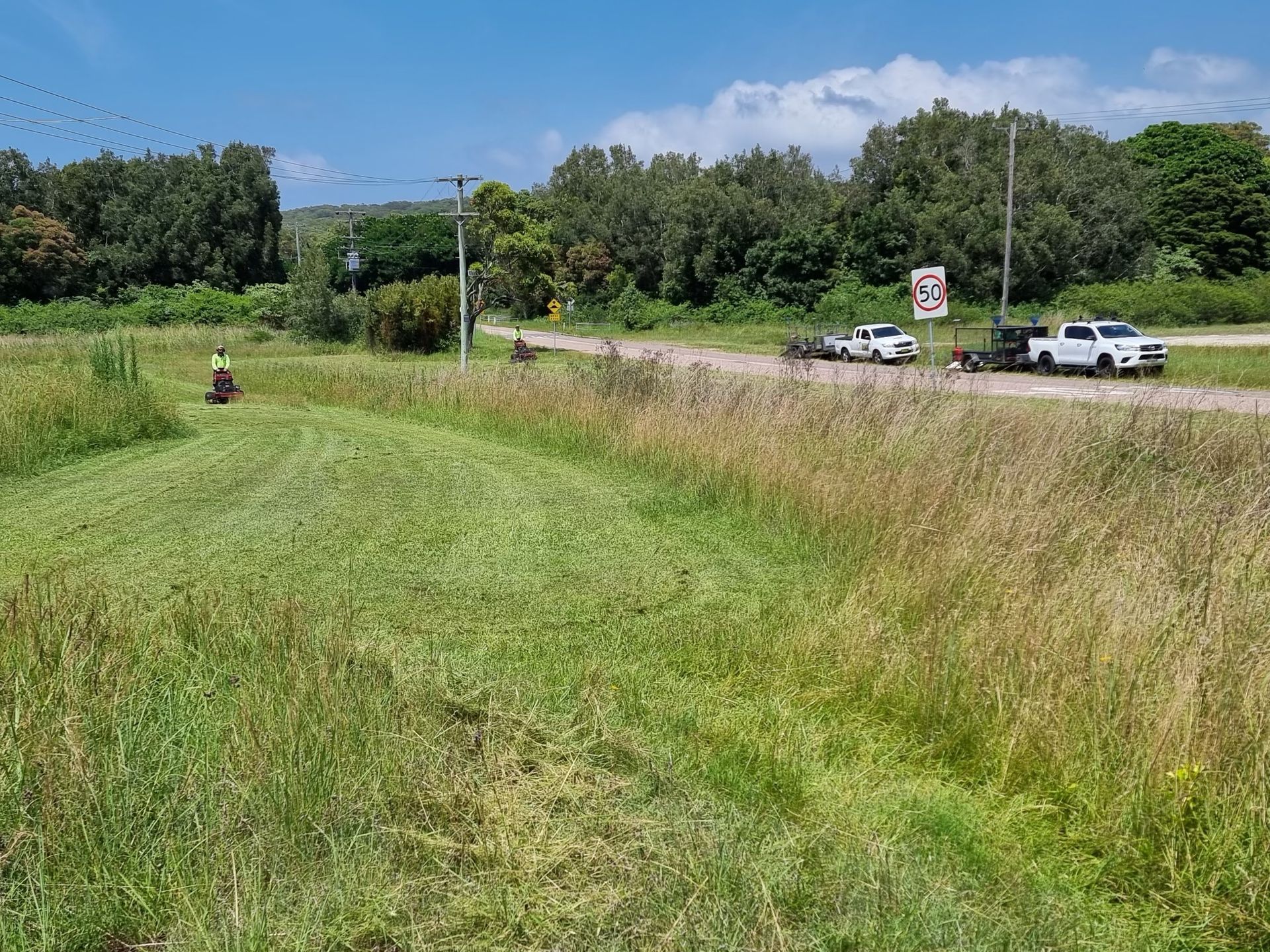 mowing large acreage — Gardeners In Pokolbin, NSW
