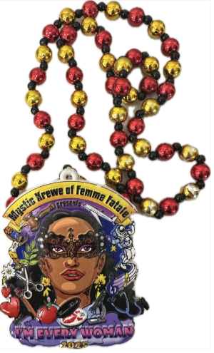 A necklace with a picture of a woman on it