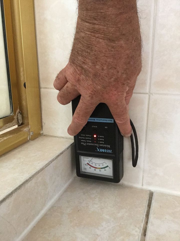 Measuring moisture using a tool