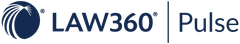 LAW360 Pulse logo with a blue sphere design and text.