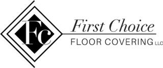 Logo for First Choice Floor Covering LLC: "Fc" monogram in a diamond, with "First Choice" and "Floor Covering LLC" text.