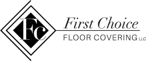 Logo for First Choice Floor Covering LLC: "Fc" monogram in a diamond, with "First Choice" and "Floor Covering LLC" text.