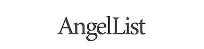 A black and white logo for angellist on a white background