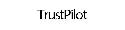 A black and white logo for trustpilot on a white background