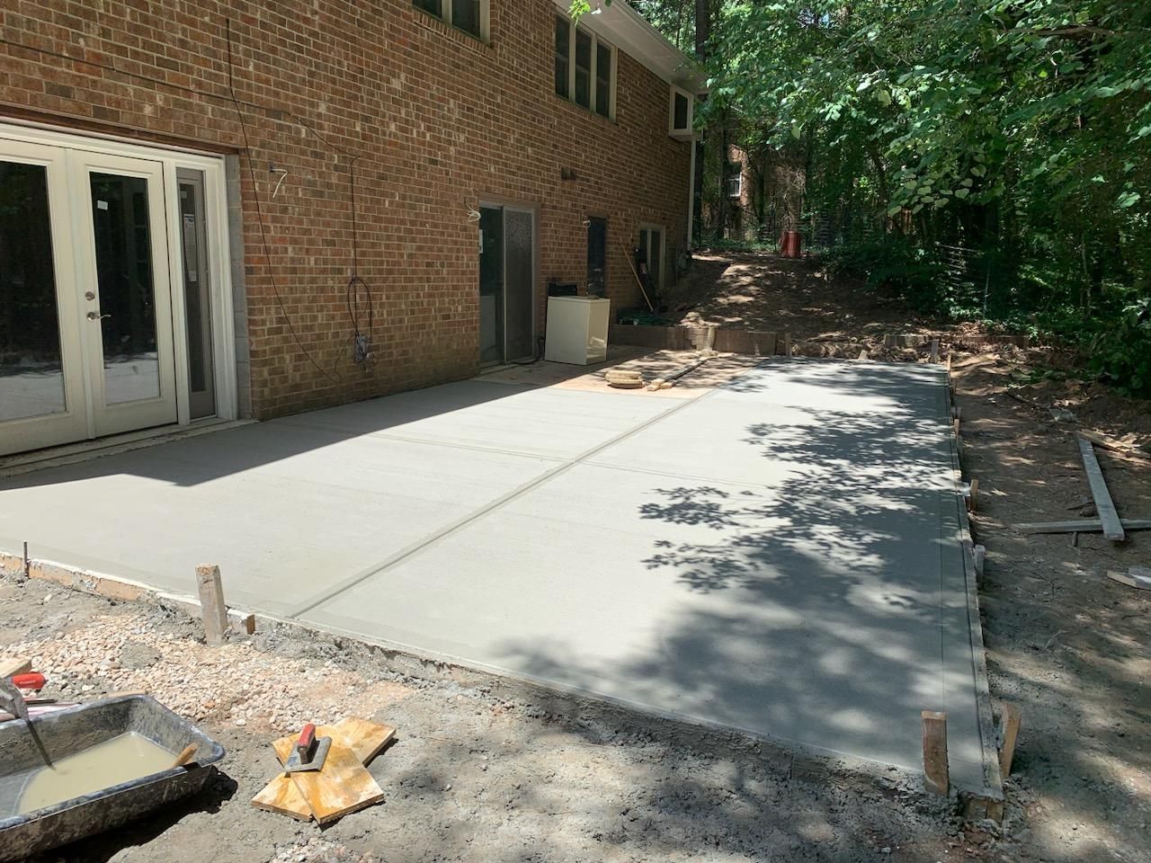 a cement mixer truck