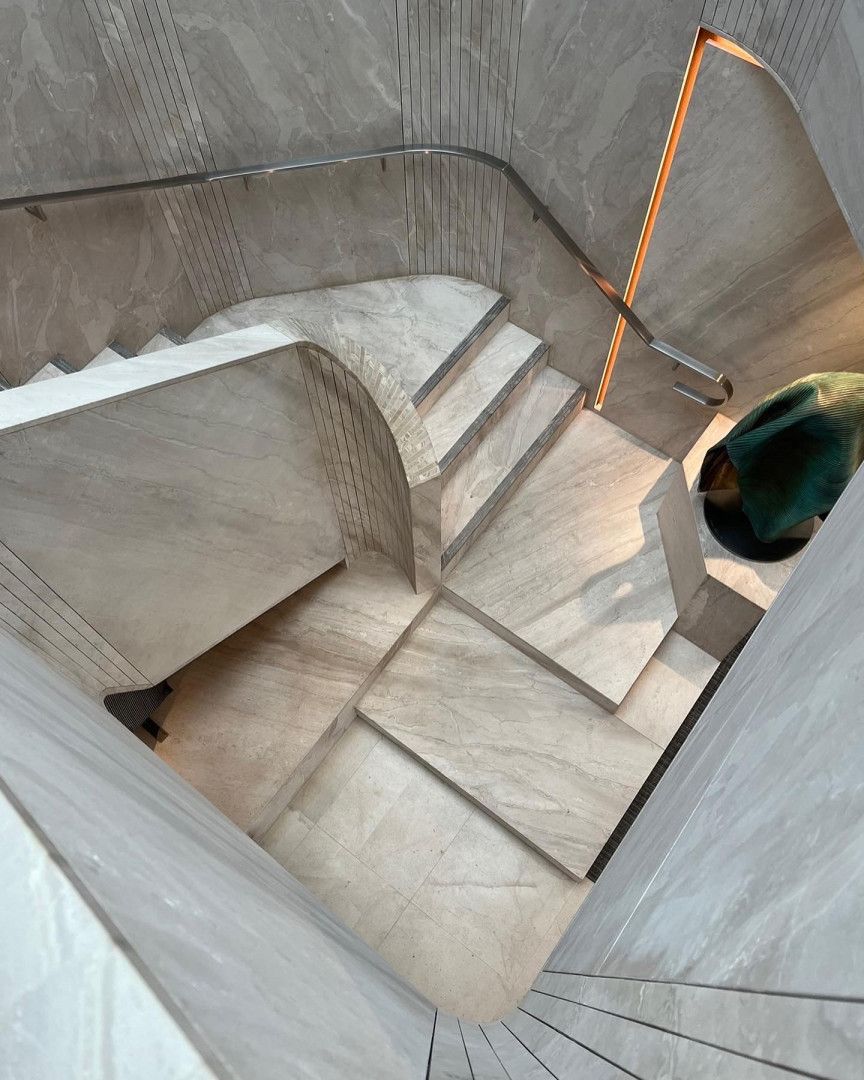 An Aerial View of a Staircase in a Building — Paul Cooper Homes In Noosa Heads, QLD
