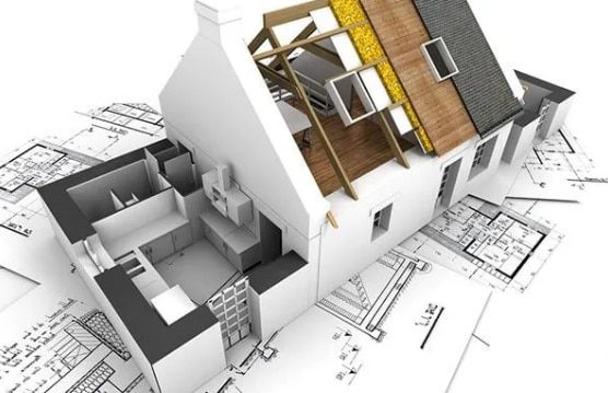 An Architectural Drawing of a House Under Construction — Paul Cooper Homes In Noosa Heads, QLD