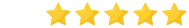 A row of yellow stars on a white background.