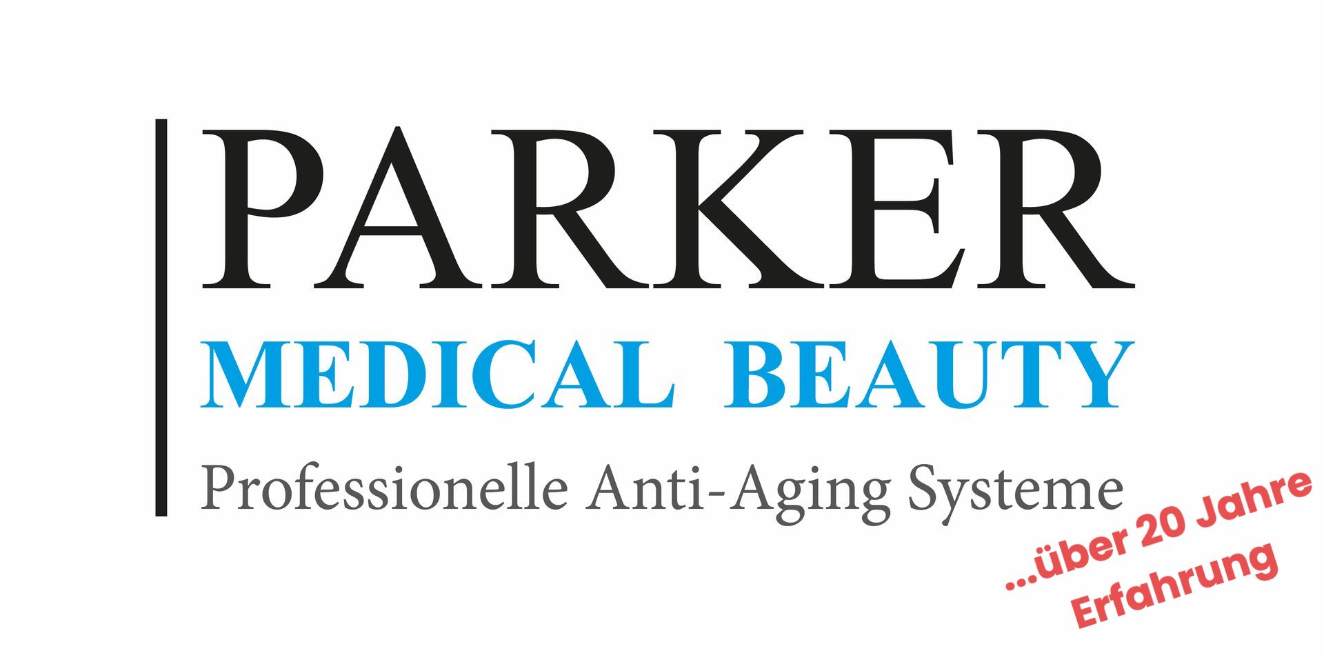 Das Logo für die professionellen Anti-Aging-Systeme von Parker Medical Beauty