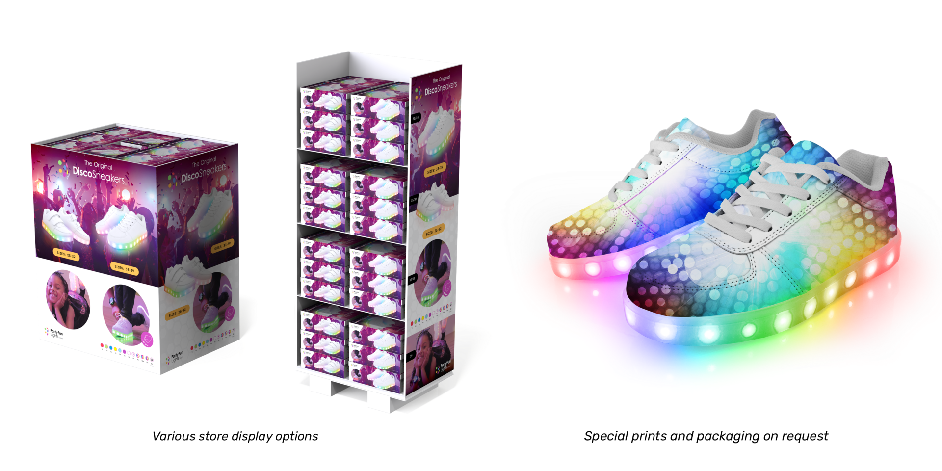 Disco Sneakers - Store Display Options / Special Prints