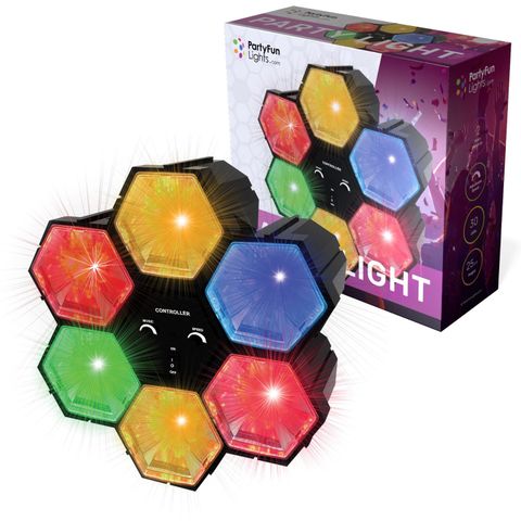 hexagon disco lights