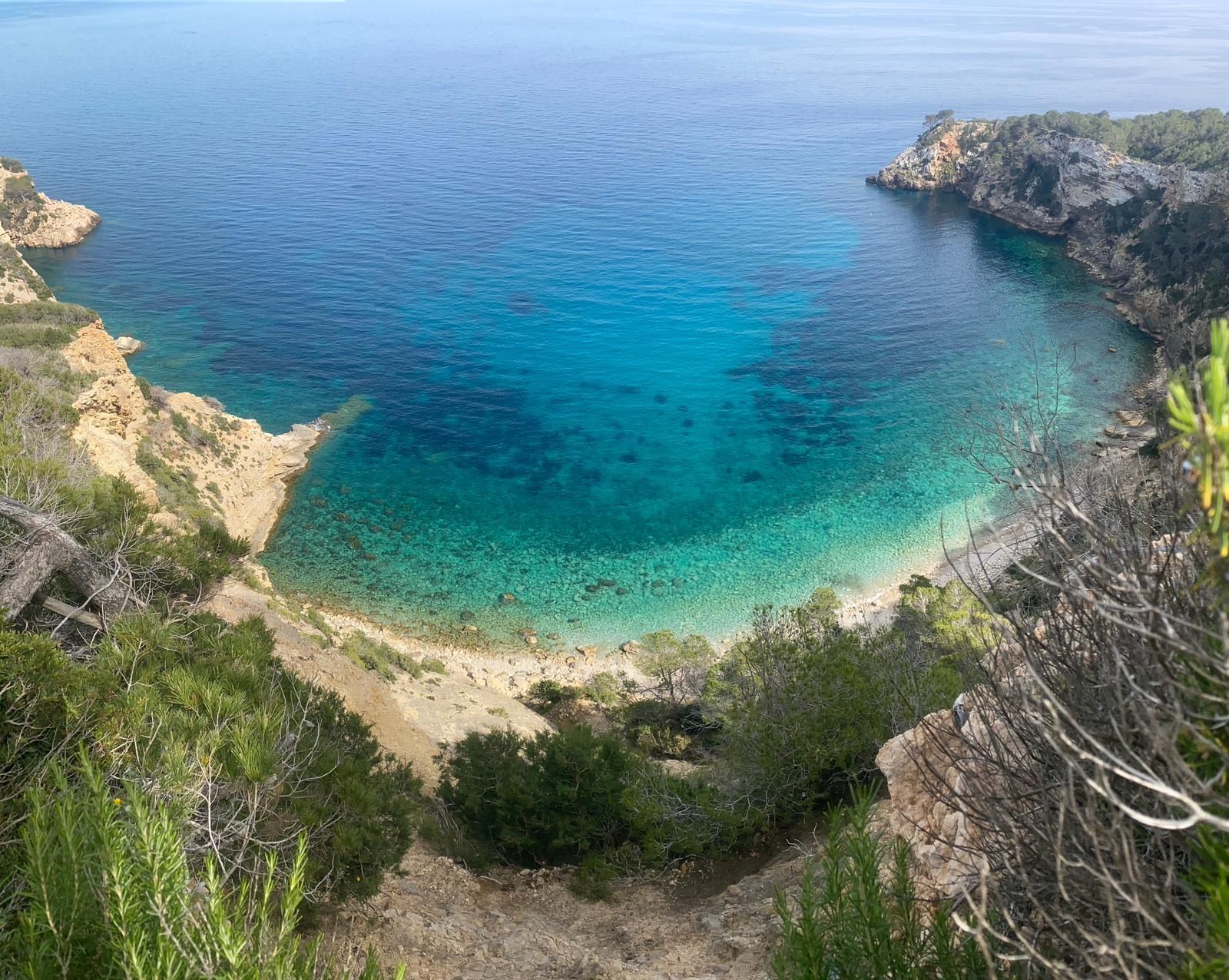 A hidden cove in Ibiza