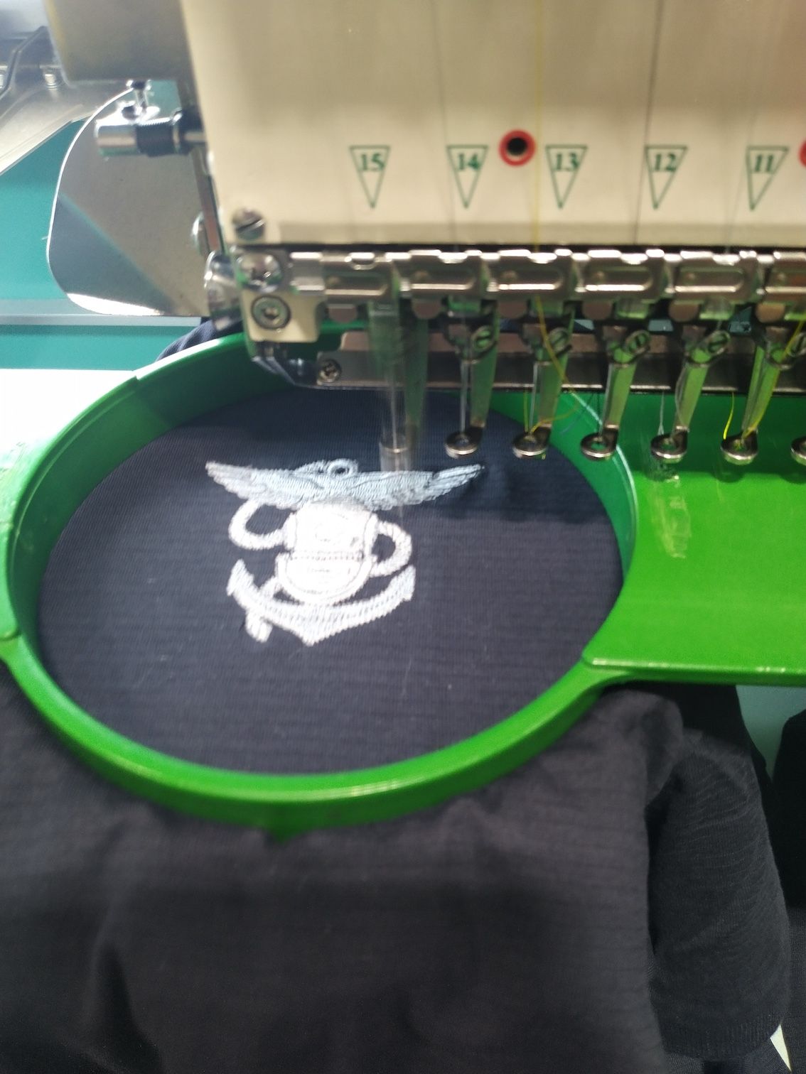 A Close Up Of An Embroiding Machine At Work — Coastal Monogramming In Maroochydore, QLD