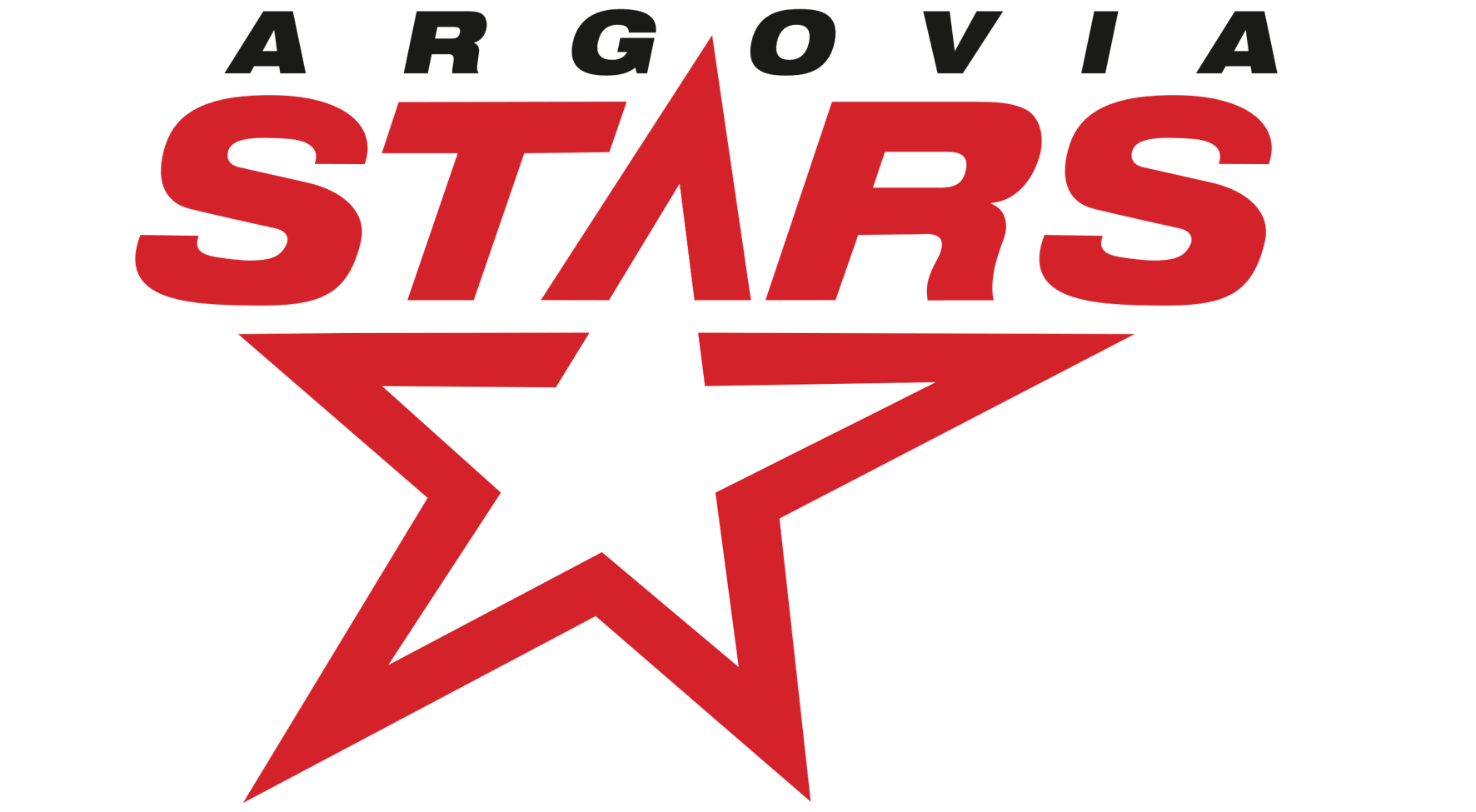 Argovia Stars Logo mit rotem Stern auf weissem Hintergrund