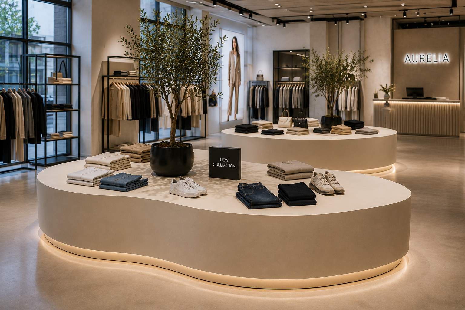 XXL presentatie eiland winkel