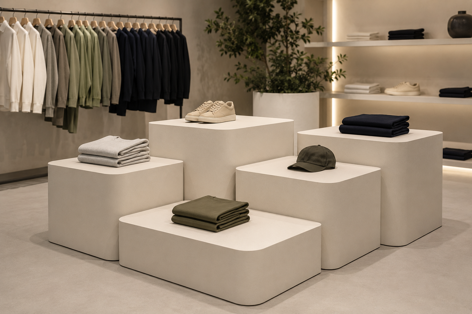 Modulaire presentatie podiums