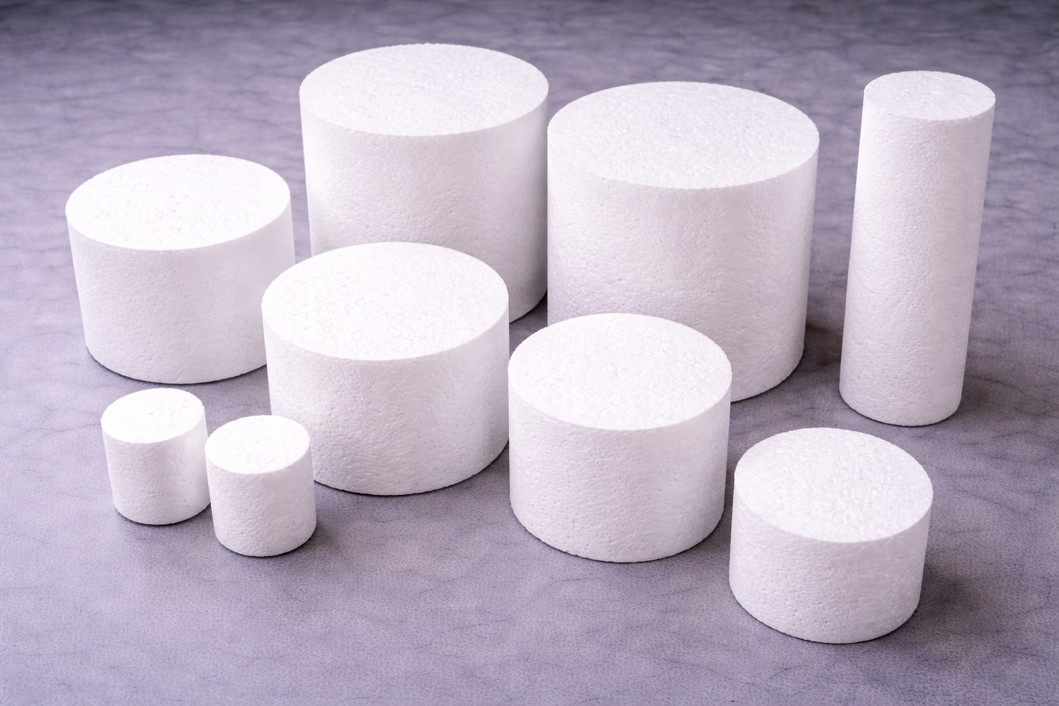 Piepschuim cilinders voor steunpunten en positionering