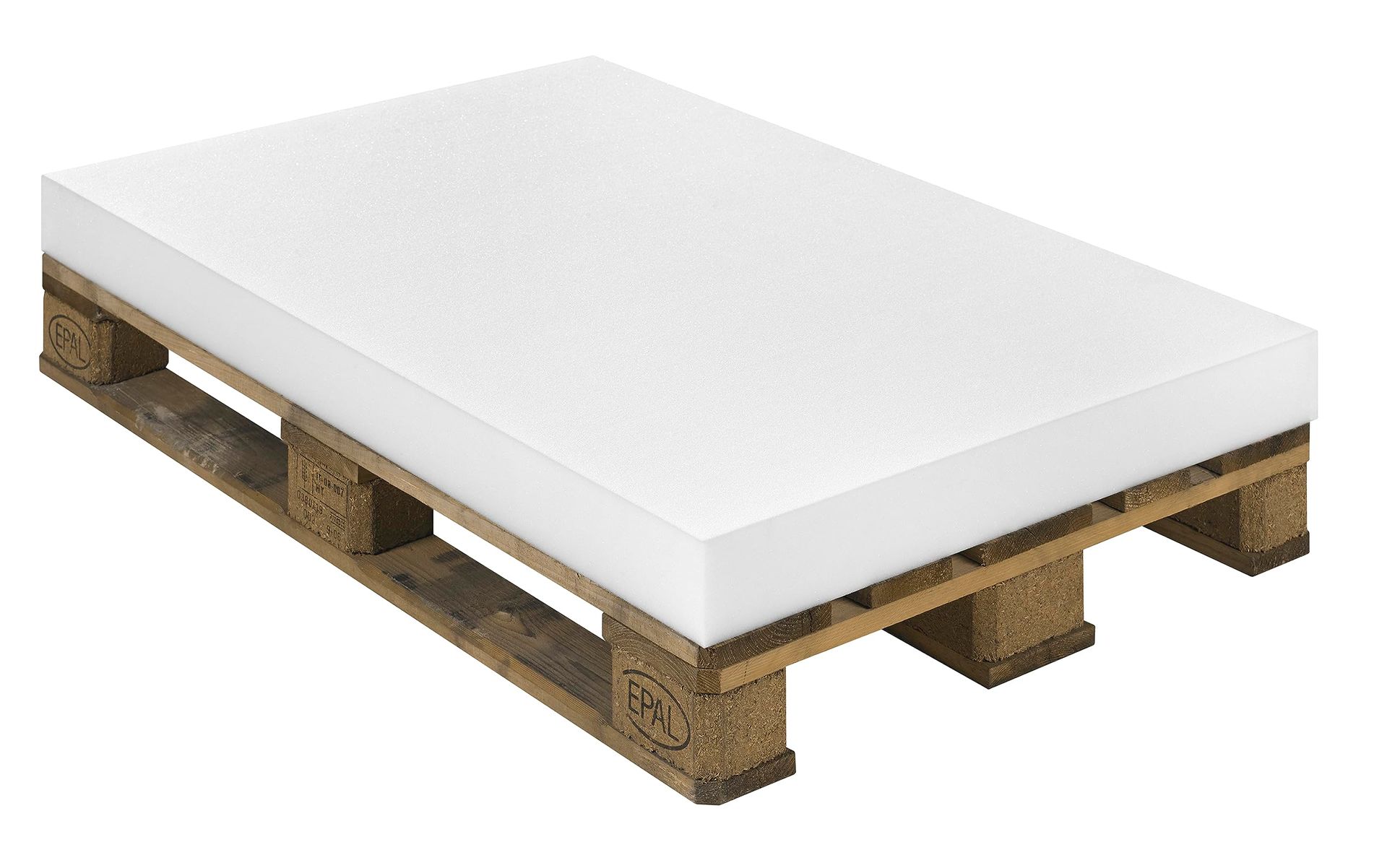 Piepschuim pallet platen op een Europallet