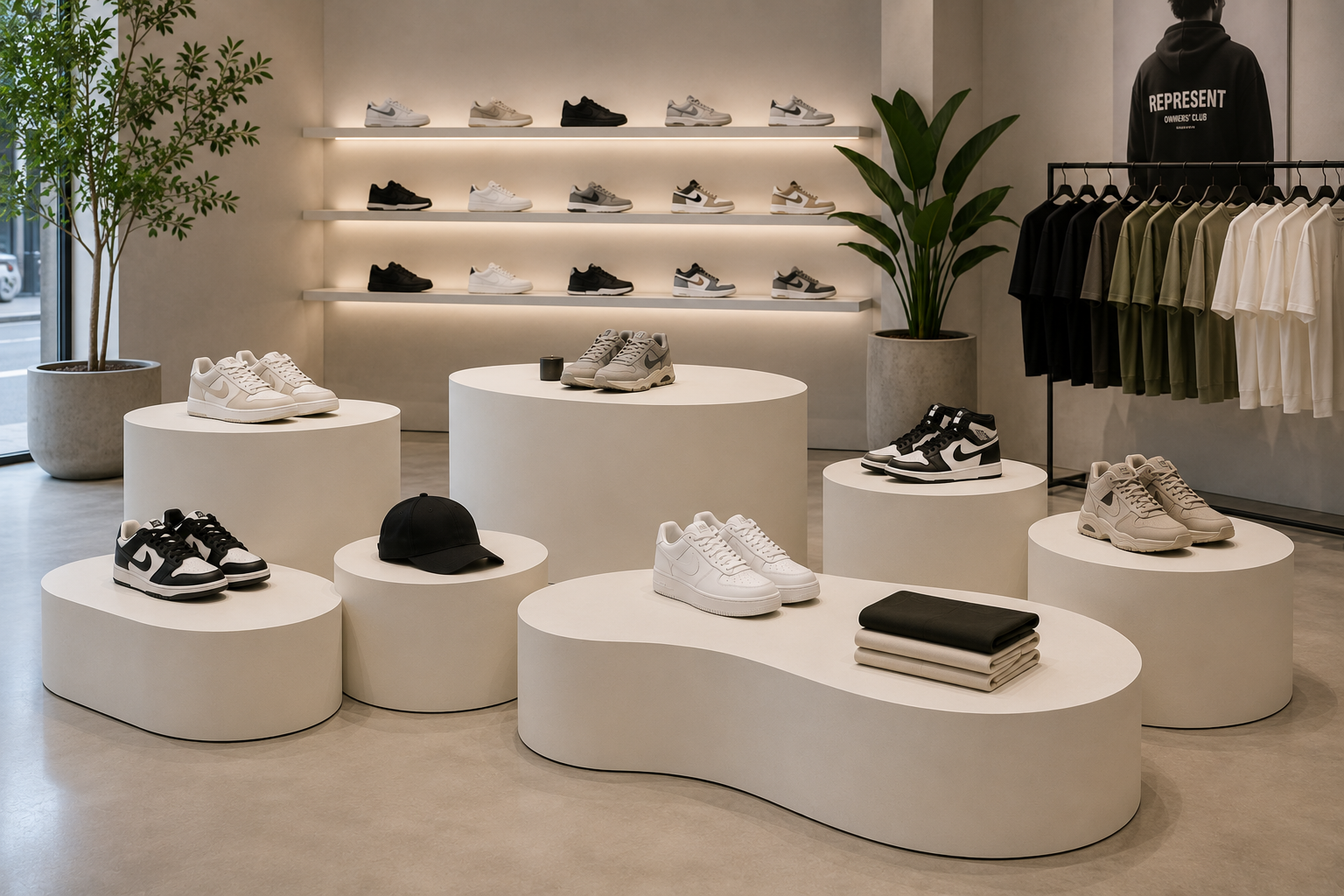 Sneaker display podiums