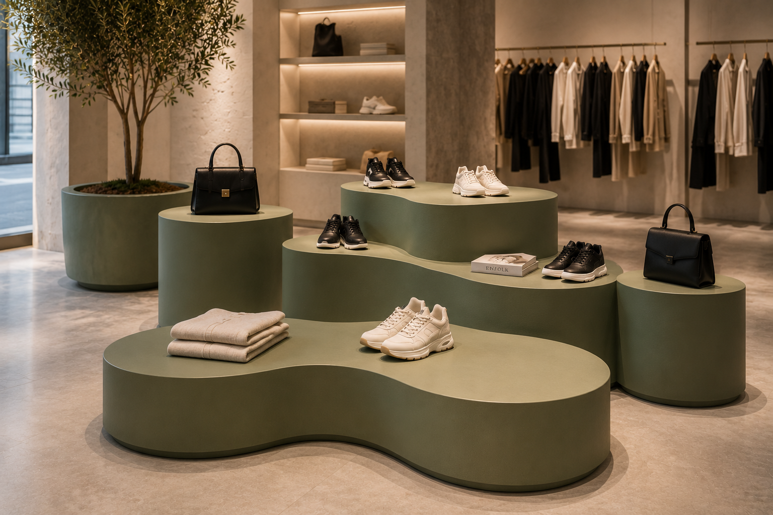 Winkel podiums op maat voor retail en etalage