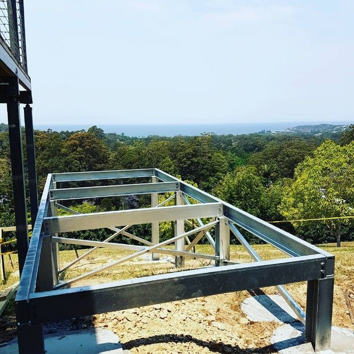 A Metal Structure is Sitting on Top of a Hill — Barry Smith Engineering Pty Ltd in Coffs Harbour, NSW