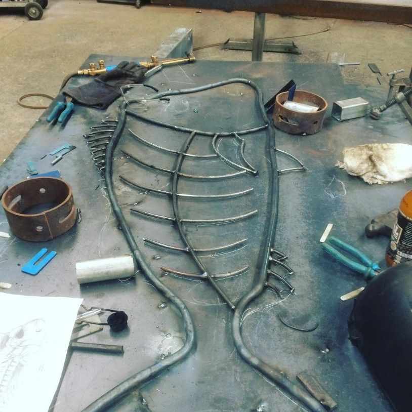 A Metal Fish is Being Worked on on a Table — Barry Smith Engineering Pty Ltd in Coffs Harbour, NSW