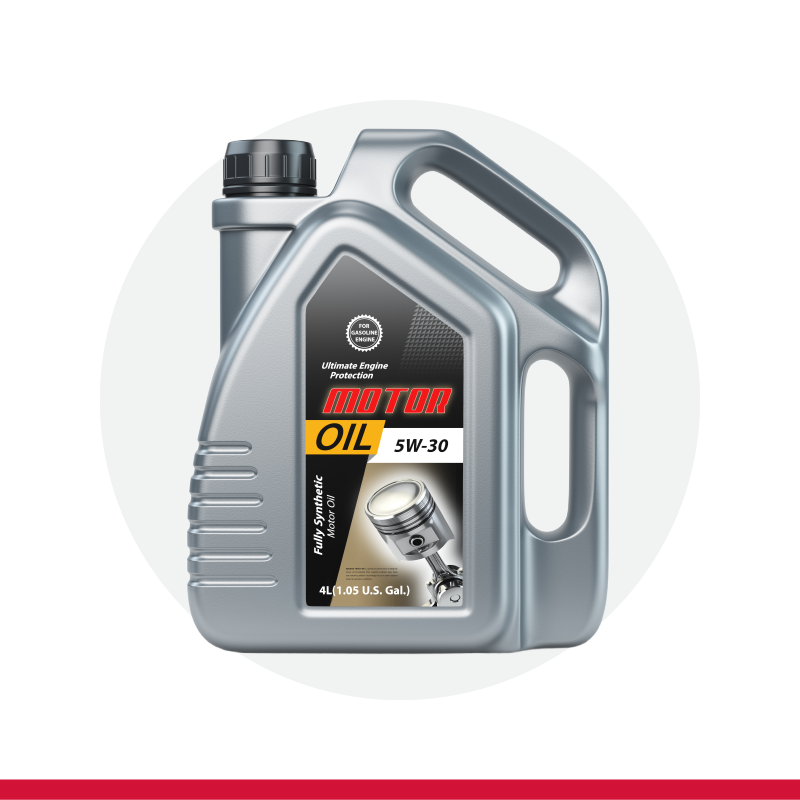 Two bottles of motor oil on a white background