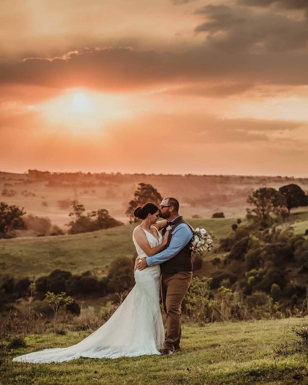 Greenvalley Landscape Wedding Photo at Sunset