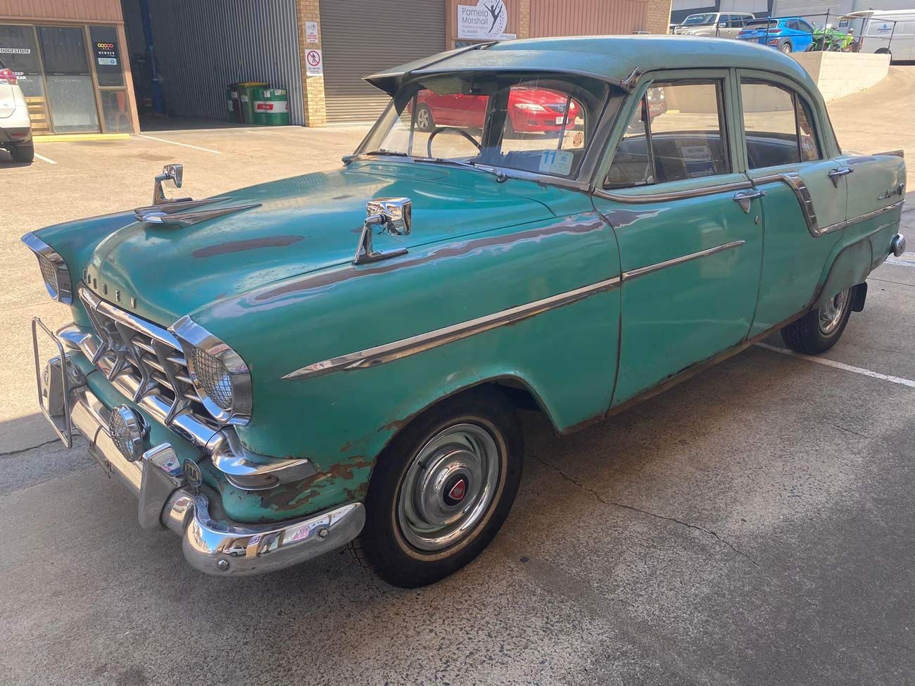 Teal Colour Retro Car — Clutch Replacement in Pialba, QLD