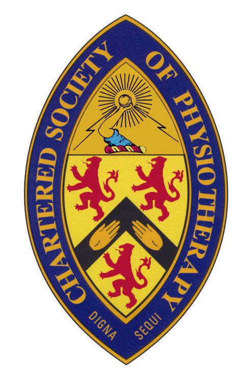 The logo for the chartered society of physiotherapy