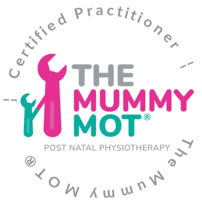 A logo for the mummy mot post natal physiotherapy