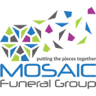 The logo for the mosaic funeral group is colorful and says putting the pieces together.