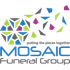 The logo for the mosaic funeral group is colorful and says putting the pieces together.