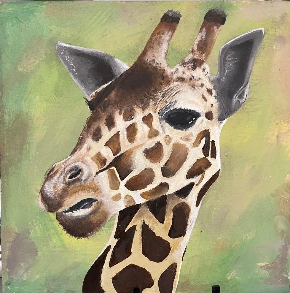 Giraffe 10x10 Birch Board Acrylic