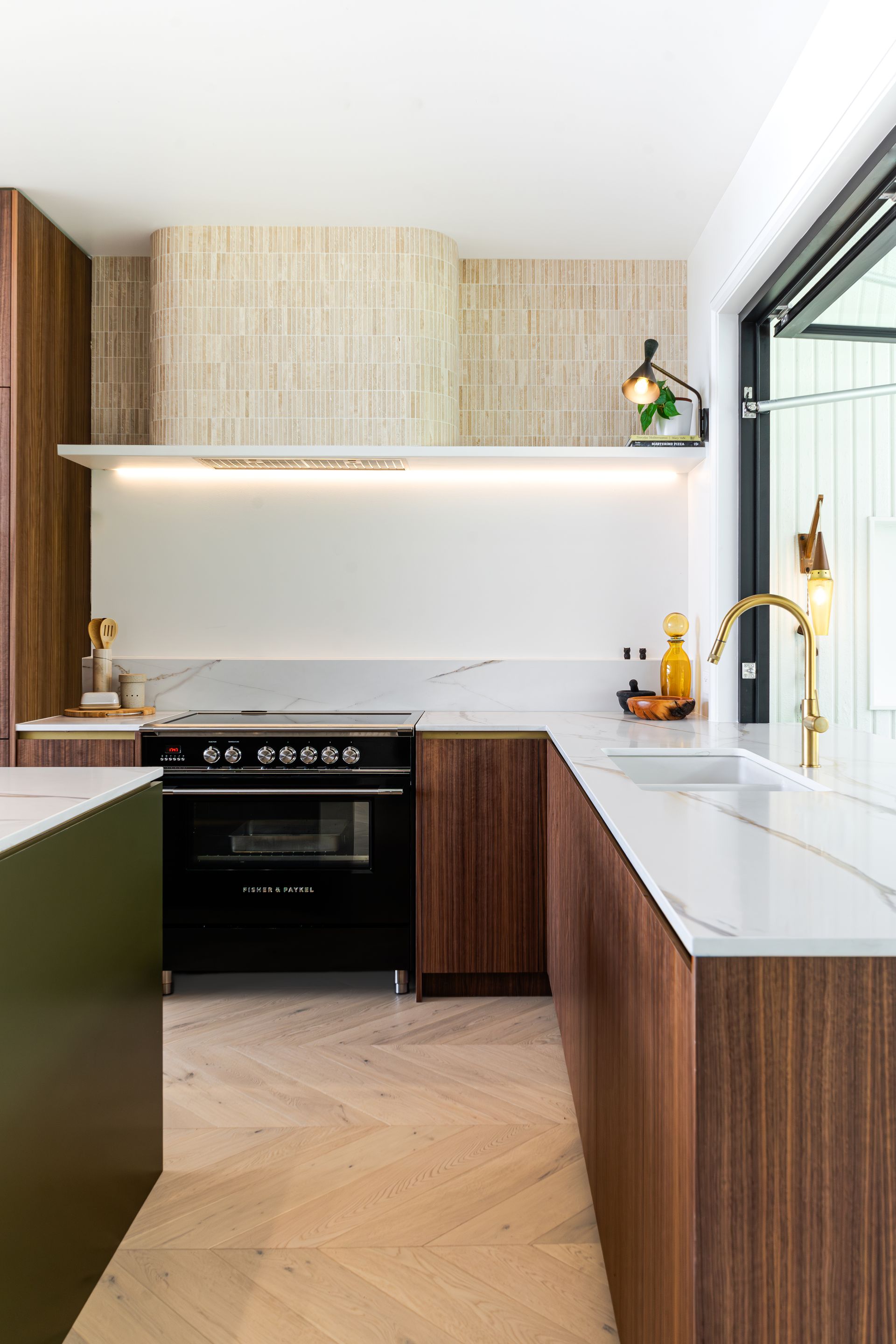 Mid Century modern custom kitchen design by our Vista Kitchens dream kitchens Newcastle team