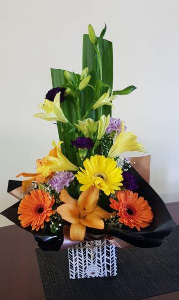 Yellow And Orange Flower Bouquet — Bouquets in Wanguri, NT