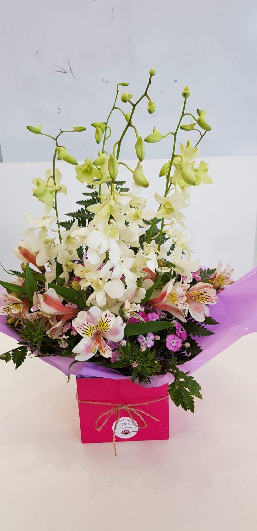 White Flower Box Gift — Bouquets in Wanguri, NT