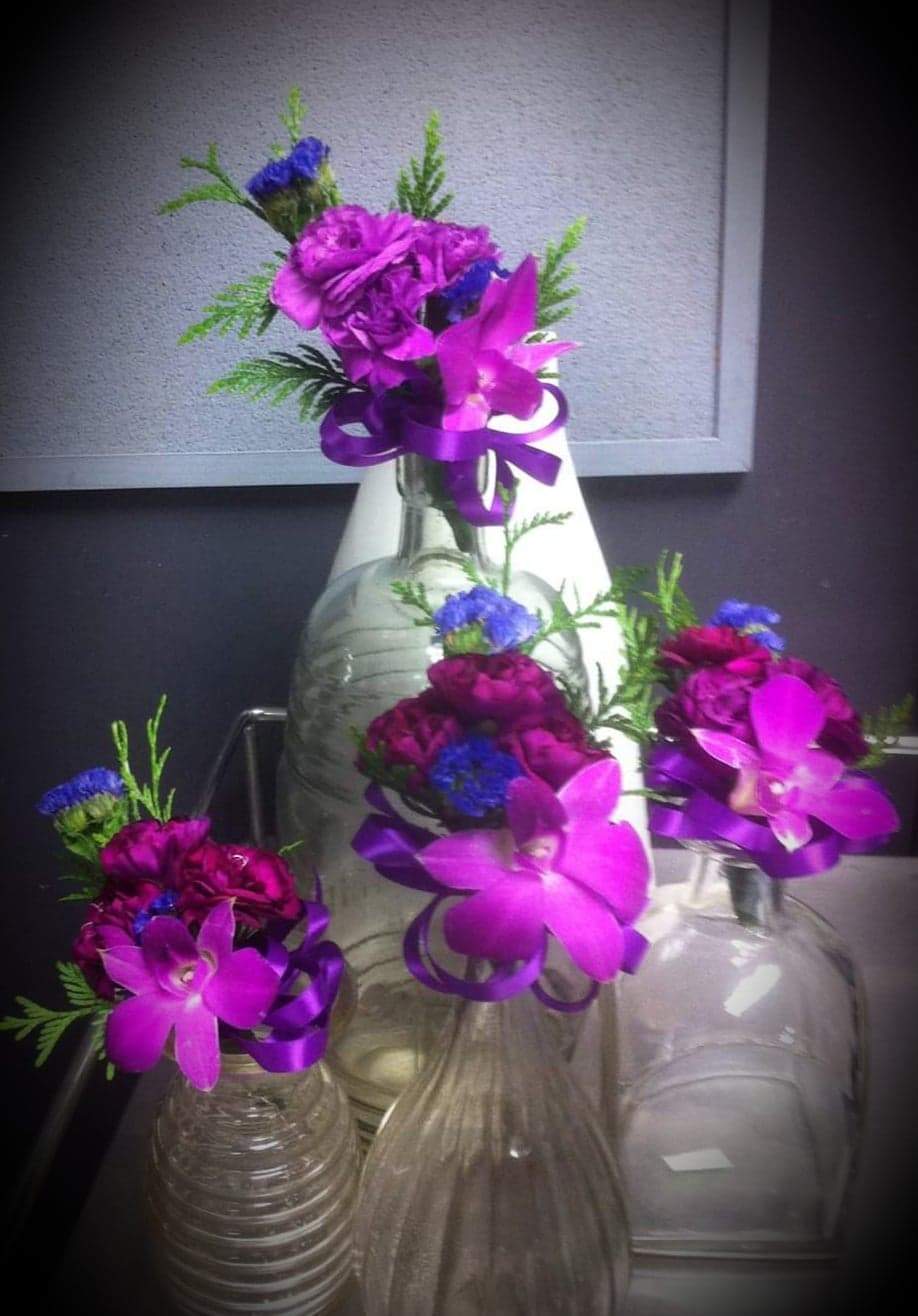 Violet Flower Wedding Centre Pieces — Bouquets in Wanguri, NT
