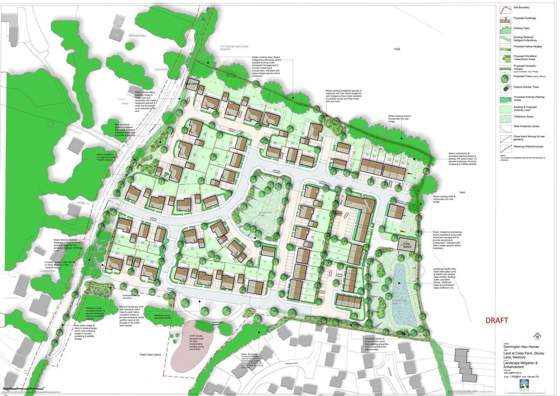 Major Housing Development Landscape Plan Newbury