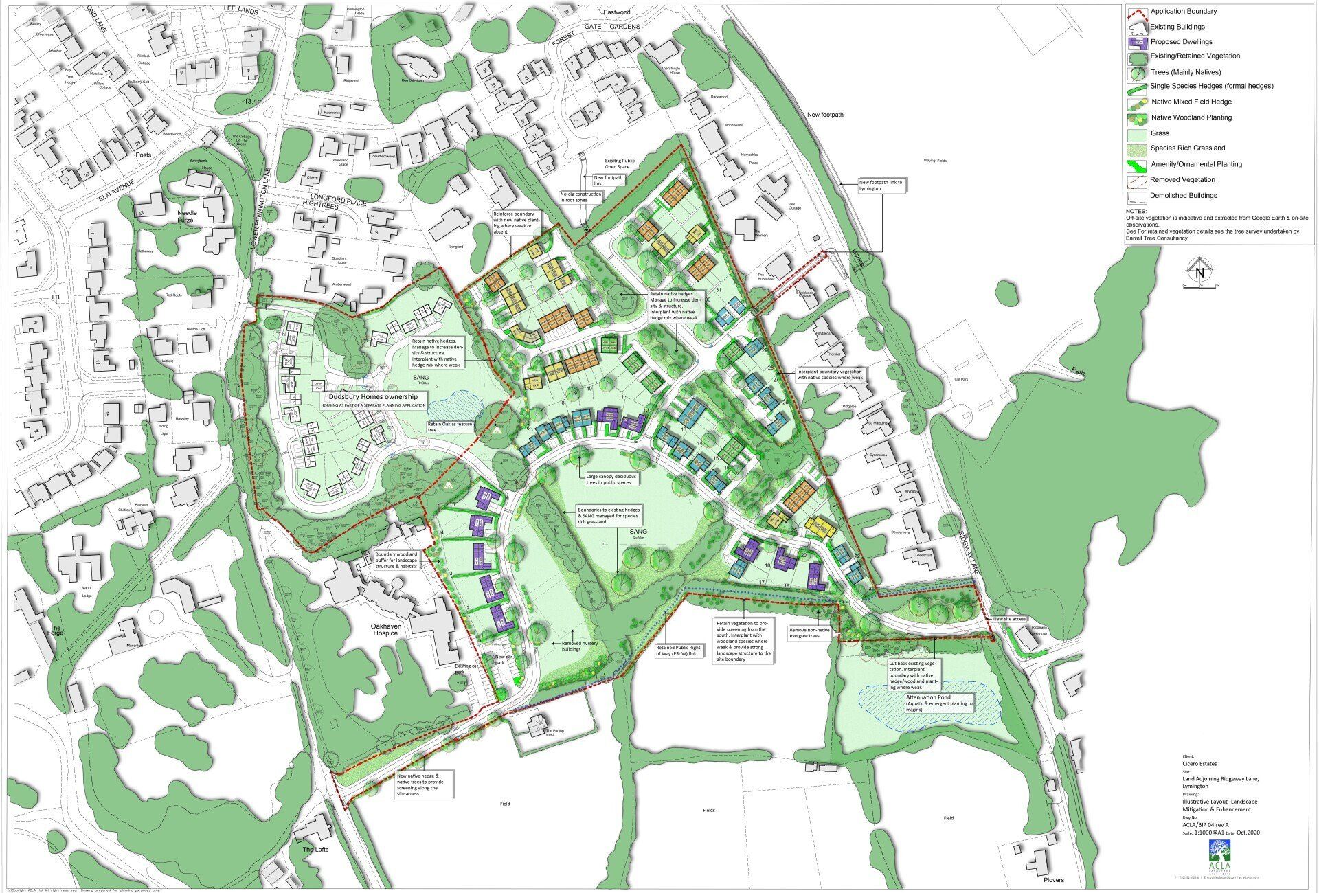 A map of a city with lots of trees and buildings.