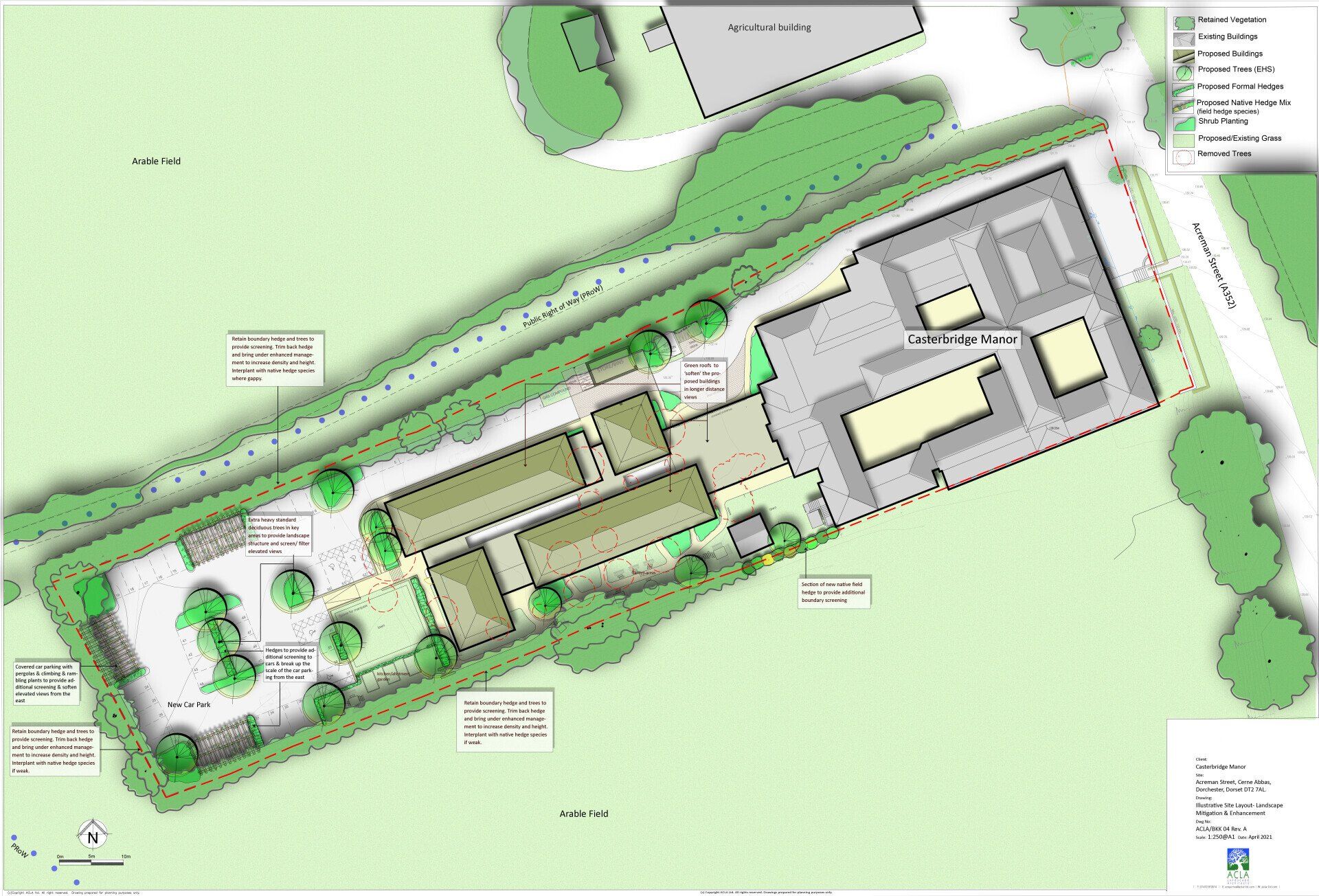 Residential care home landscape and visual impact assessment adjacent to the Cerne Abbos Giant Dorset