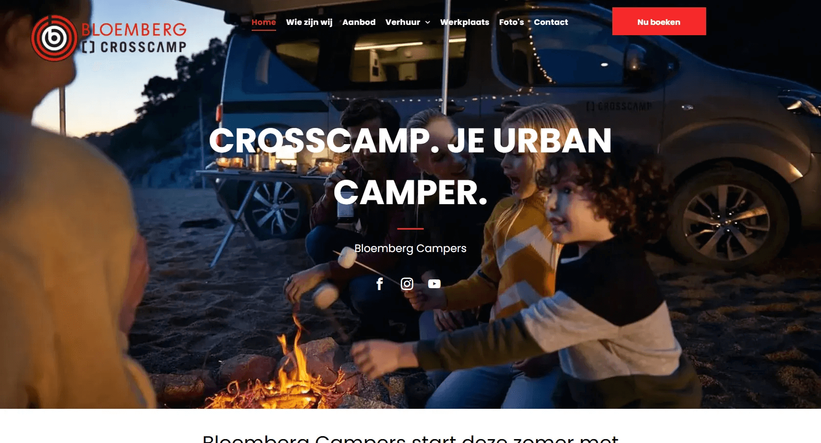Nieuwe website Bloemberg Campers