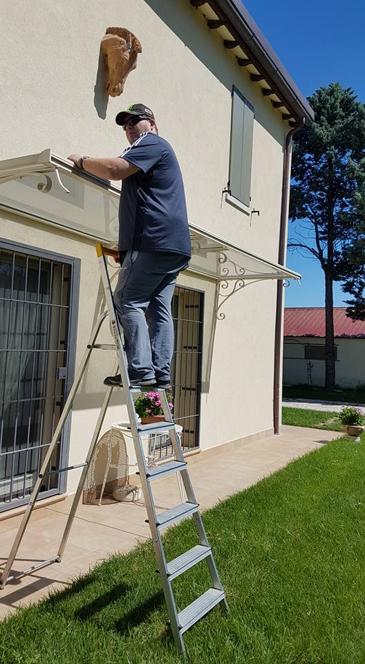 tettoria ingresso in vetro