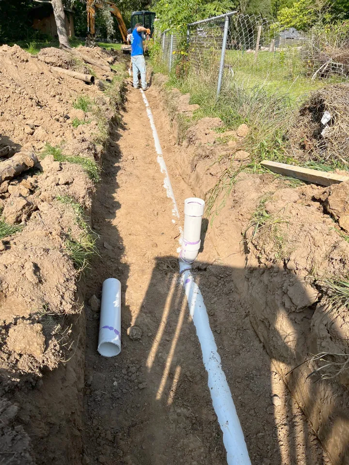sewer line installation