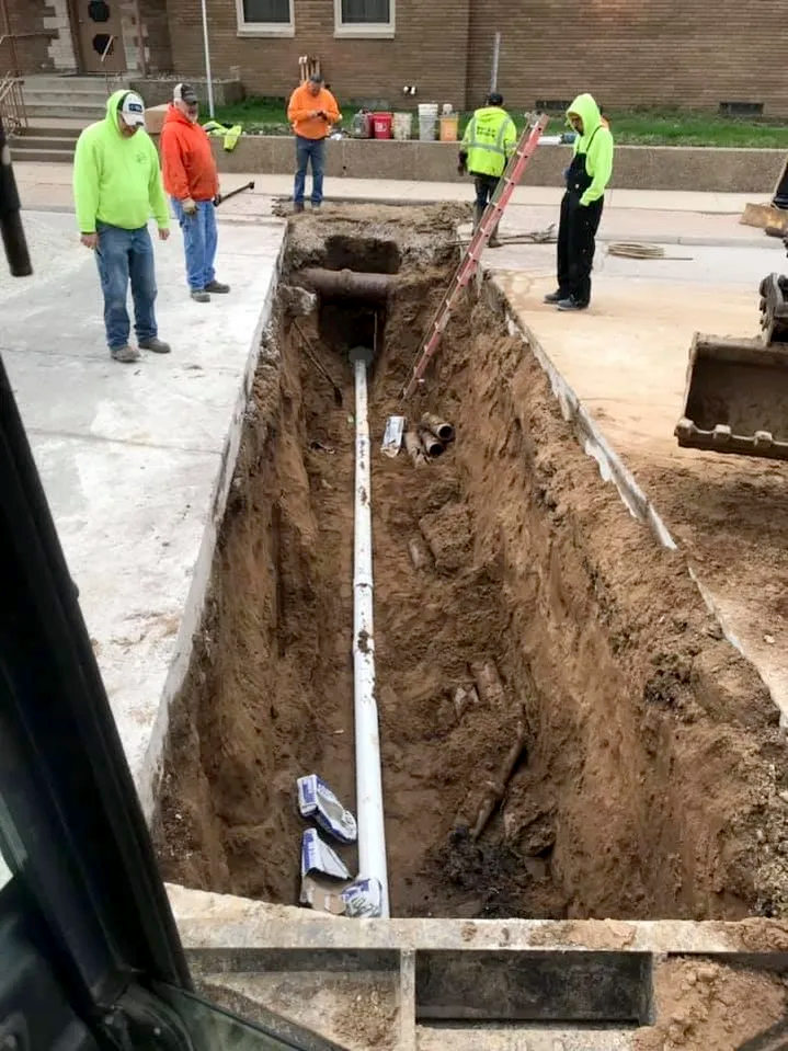 sewer line installation