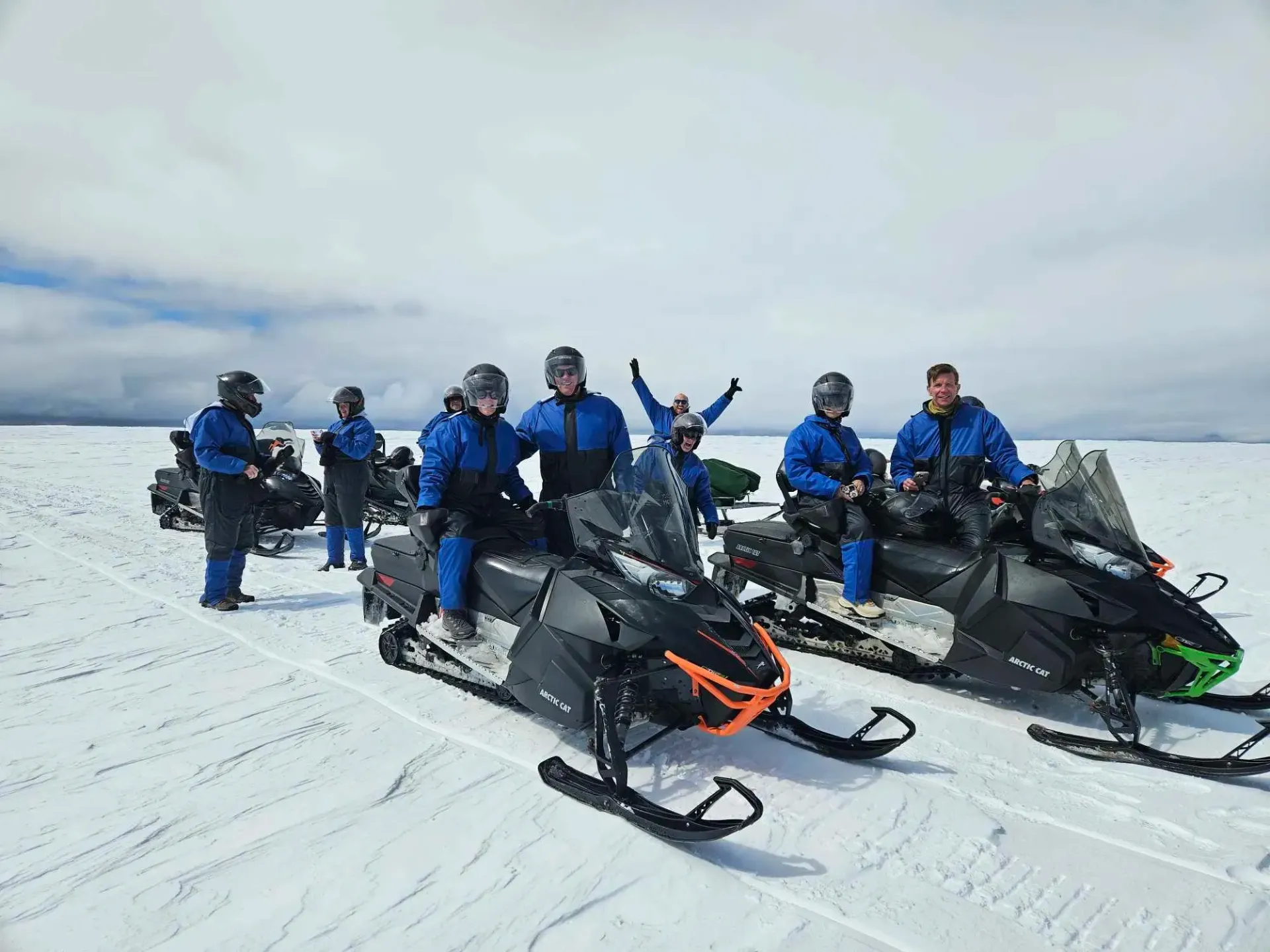 Snowmobile on Langjökull Glacier - With Pickup