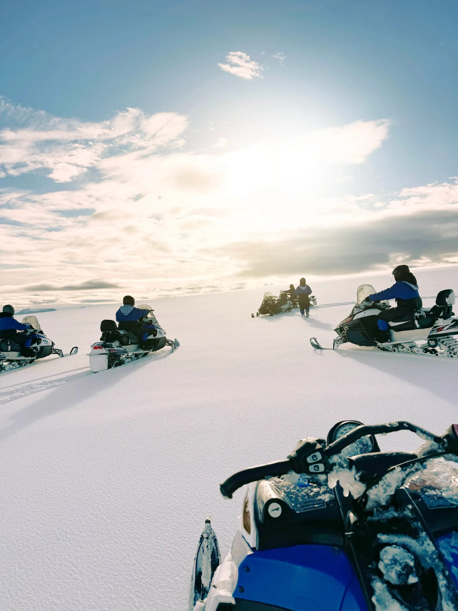Snowmobile on Langjökull Glacier – Meet us in Húsafell