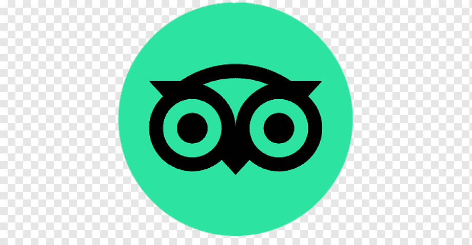 TripAdvisor logo: owl icon in a teal green circle.
