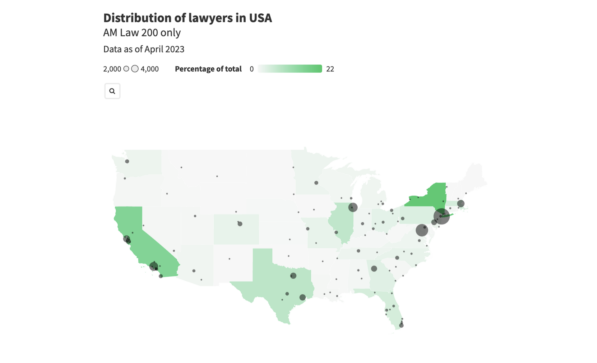 Where are the top attorneys in the USA located?